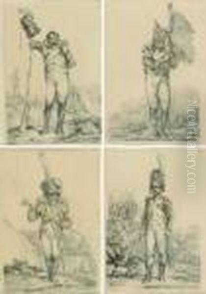 Grenadier Infanterie De Ligne Oil Painting by Nicolas Toussaint Charlet