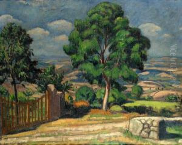 Paysage Au Grand Arbre Oil Painting by Louis Charlot