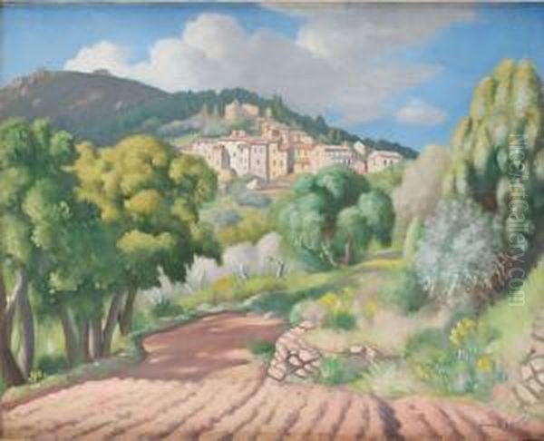 Landskap Oil Painting by Louis Charlot