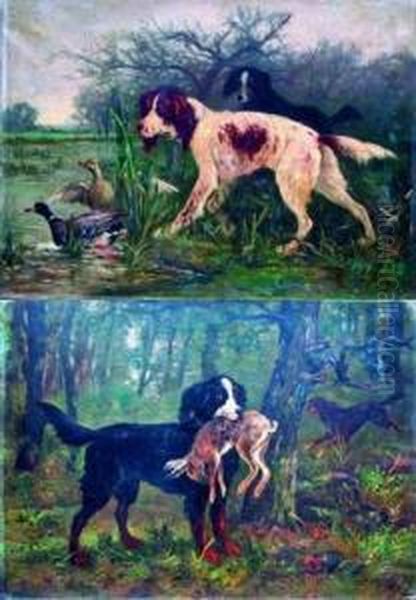 Scenes De Chasse Oil Painting by Albert Charpin