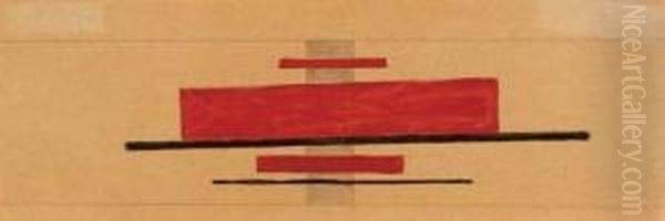 Suprematisticher Entwurf Oil Painting by Ilya Grigorevich Chashnik