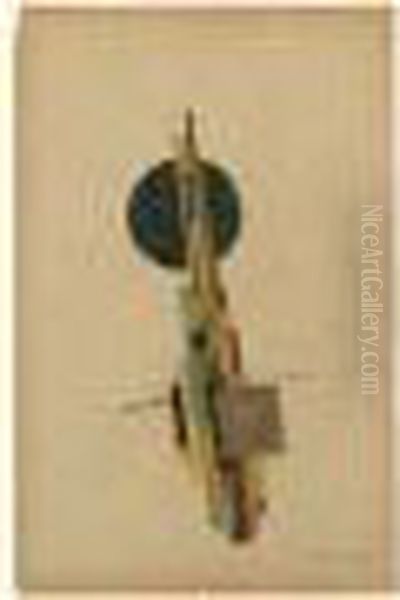 Composition Suprematiste Oil Painting by Ilya Grigorevich Chashnik