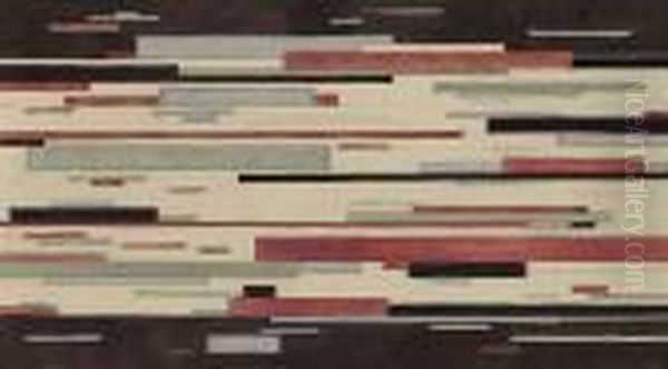 Suprematist Composition Oil Painting by Ilya Grigorevich Chashnik