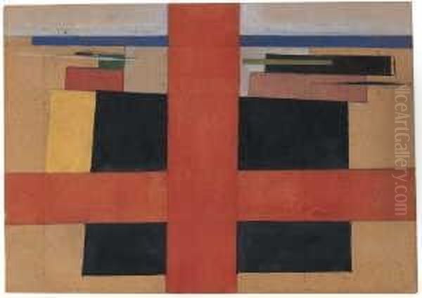 Suprematistische Komposition Oil Painting by Ilya Grigorevich Chashnik