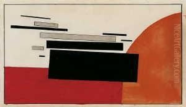 Suprematistische Komposition Oil Painting by Ilya Grigorevich Chashnik