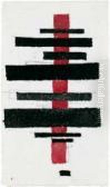 Suprematistische Komposition Oil Painting by Ilya Grigorevich Chashnik