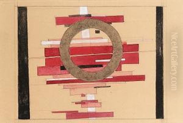 Design For A Suprematist Architectonic Composition Oil Painting by Ilya Grigorevich Chashnik