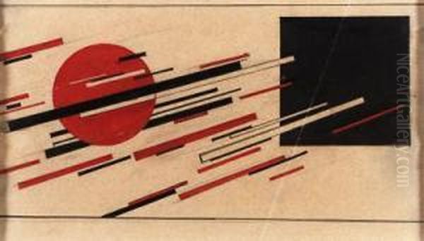 Suprematist Composition Oil Painting by Ilya Grigorevich Chashnik