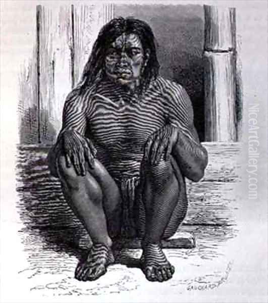 A Native of Pak Ben, Laos Oil Painting by Brunier, Gauchard