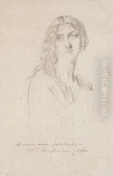 Femme Nue En Buste Oil Painting by Theodore Chasseriau