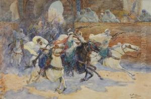 Fantasia Oil Painting by Ulpiano Checa y Sanz