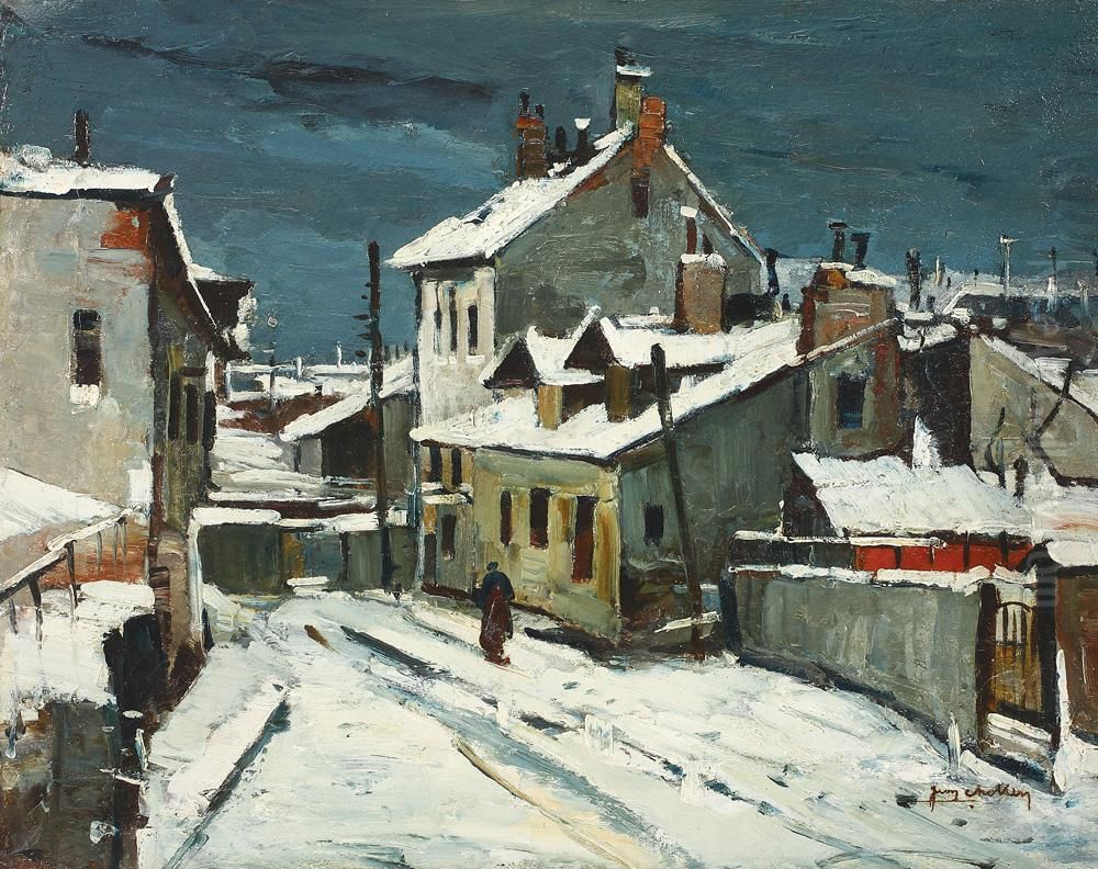 Winter Paysage Oil Painting by Jean Cheller