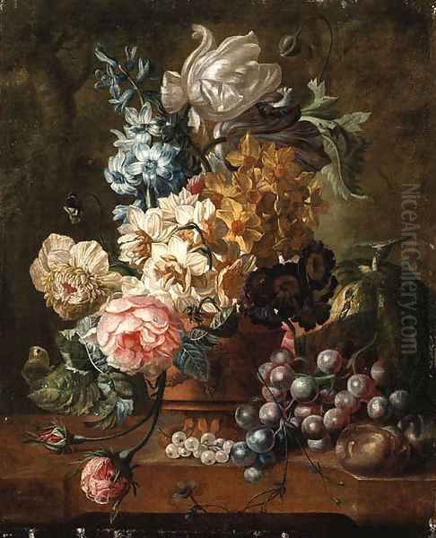 Flowers 2 Oil Painting by Paul-Theodor Van Brussel