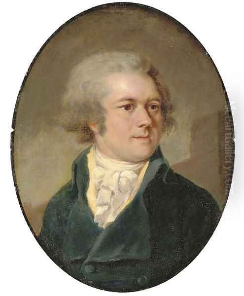 Portrait of Adam Adamovich Menelas (1753-1831) Oil Painting by Vladimir Lukich Borovikovskii