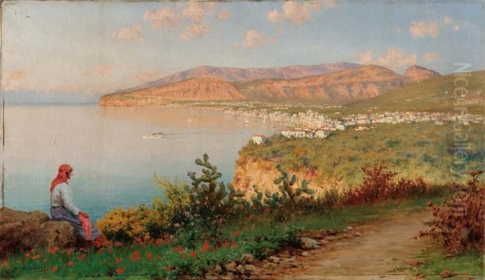Sorrento Oil Painting by Giuseppe Chiarolanza