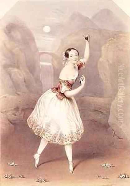 Marie Taglioni (1804-84) as Lauretta in 'La Gitana' Oil Painting by Augustus Jules Bouvier