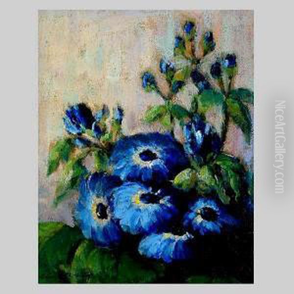 B. Chittenden.californian 
Floral Still Life. Oil On Canvas Laid Onboard. 9 3/4 X 8 Inches. Signed 
Lower Left: Alice B. Chittenden Oil Painting by Alice Brown Chittenden