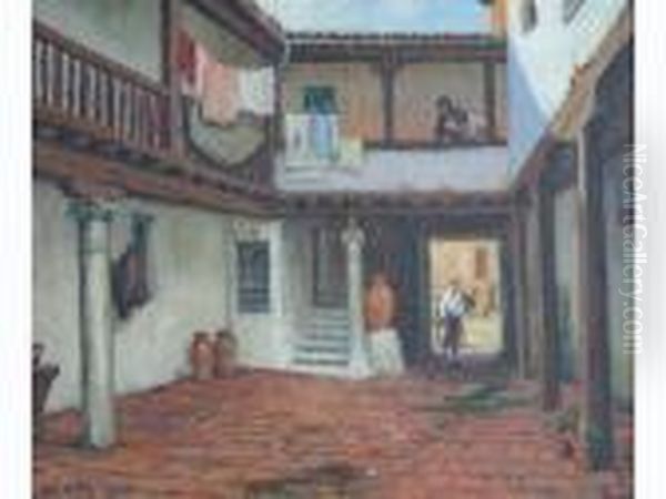La Posada A Tolede Oil Painting by Rene Maxime Choquet