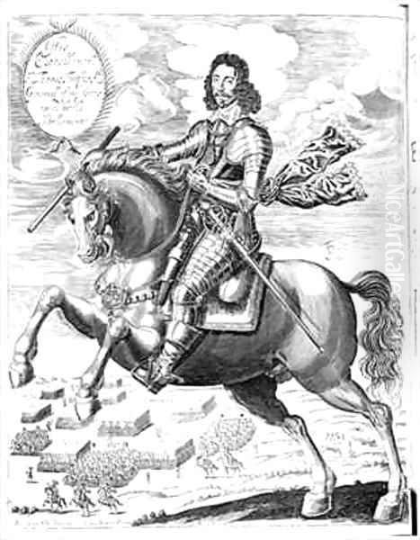 Equestrian portrait of his Excellency Sir Thomas Fairfax (1617-71) 3rd baron Oil Painting by Edward Bower