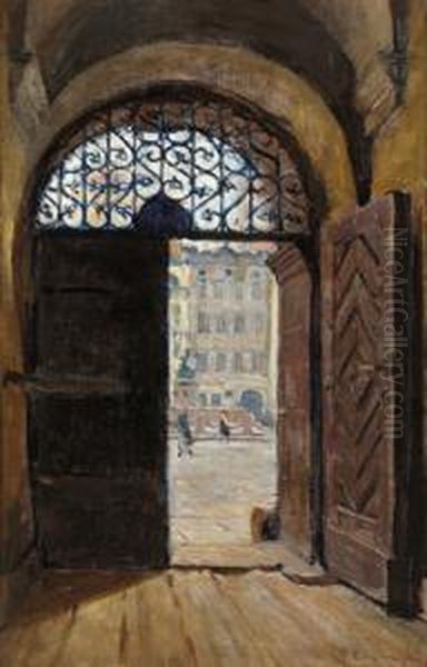 Blick Auf Den Hauptplatz Oil Painting by Tadeusz Cieslewski