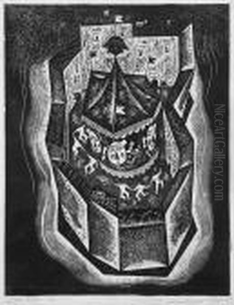 Karuzel Ii Oil Painting by Tadeusz Cieslewski