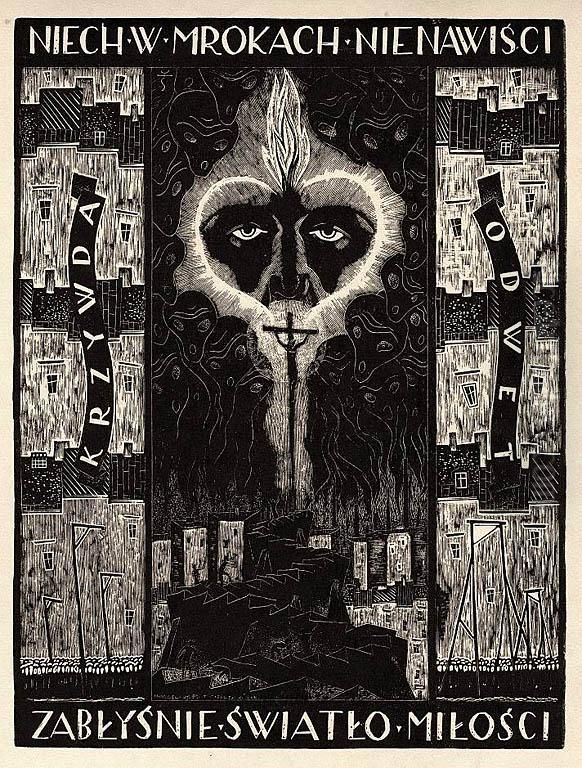 Lux In Tenebris Oil Painting by Tadeusz Cieslewski