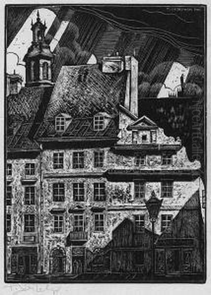 Rog Swietojanskiej Oil Painting by Tadeusz Cieslewski