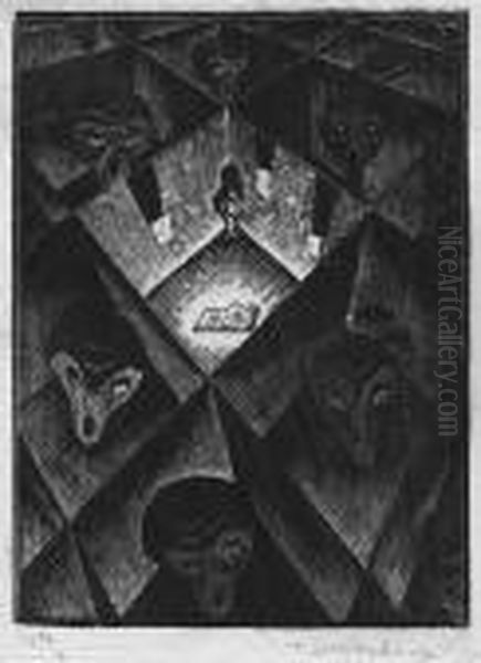 Samotnosc Oil Painting by Tadeusz Cieslewski