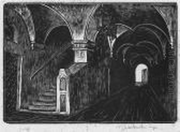 Sien Domu Baryczkow Oil Painting by Tadeusz Cieslewski