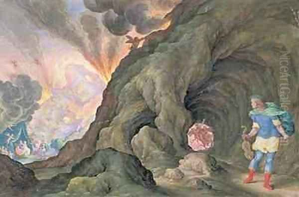 Orpheus in Hades Oil Painting by Friedrich The Elder Brentel