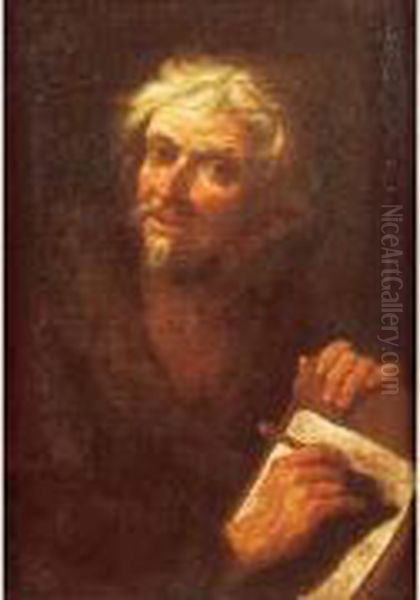 Portrait D'un Dessinateur Oil Painting by Antonio Cifrondi