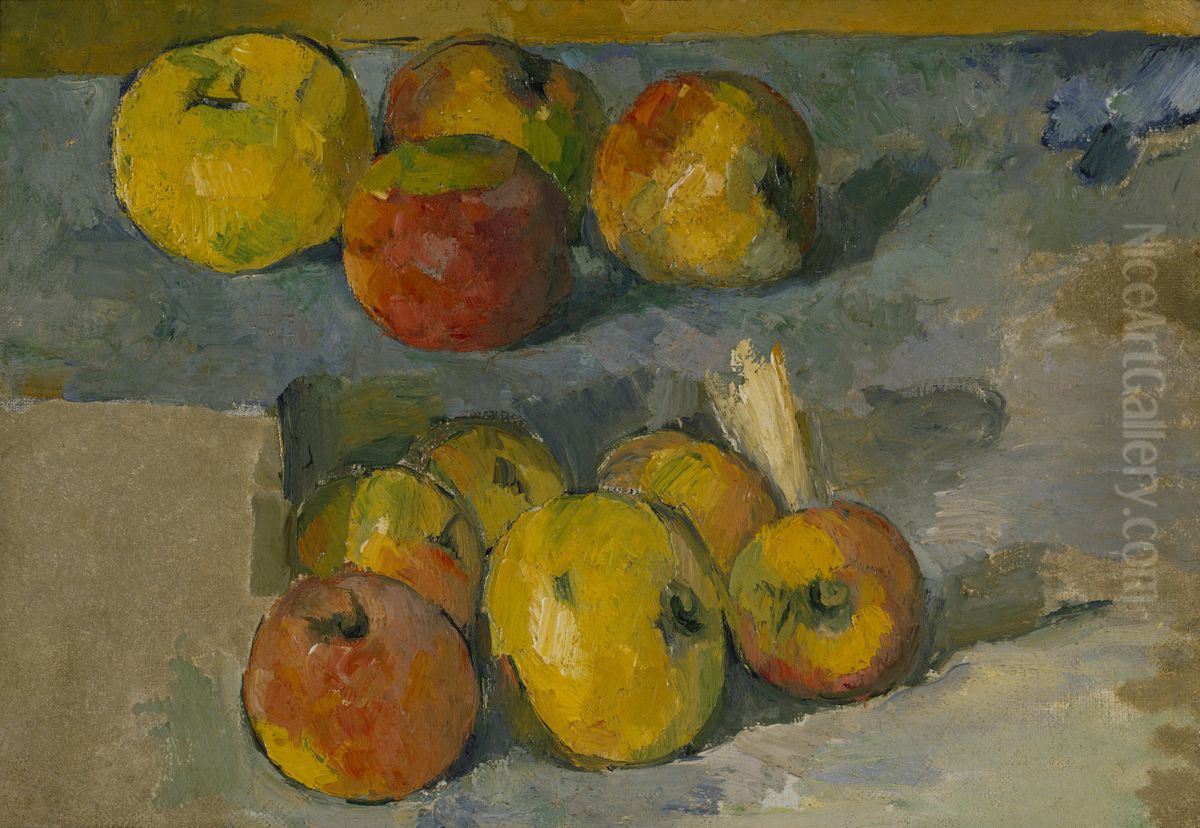 Apples Oil Painting by Paul Cezanne