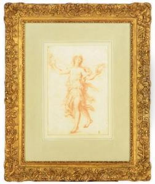 A Female Muse Oil Painting by Giovanni Batista Cipriani