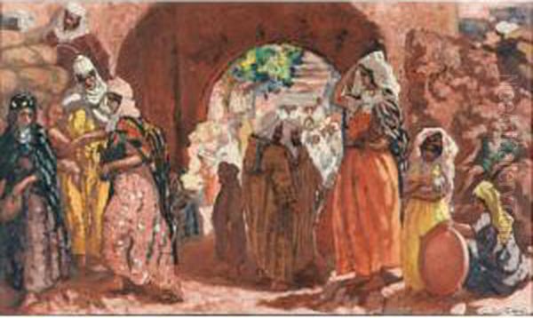 Le Souk Oil Painting by Paul Cirou