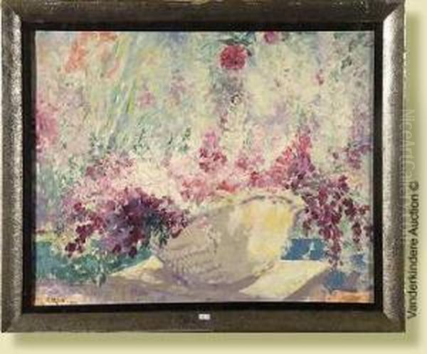 Panier De Fleurs Oil Painting by Paul Cirou