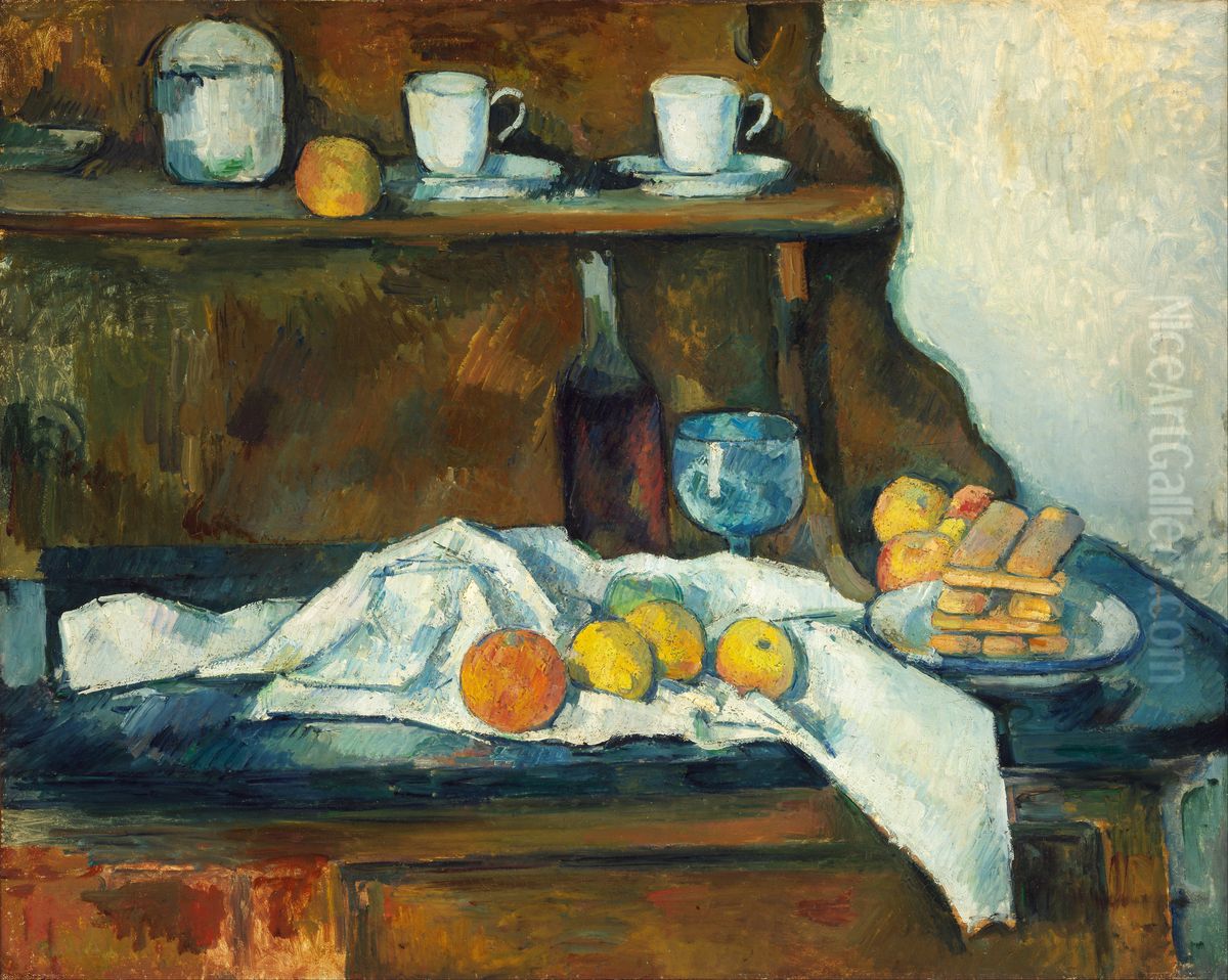 The Buffet Oil Painting by Paul Cezanne