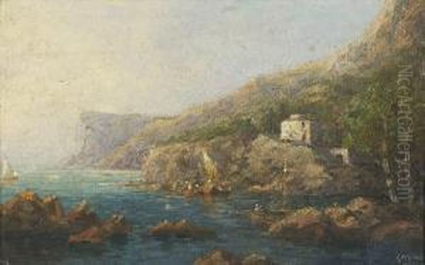 European View Oil Painting by C. Myron Clark