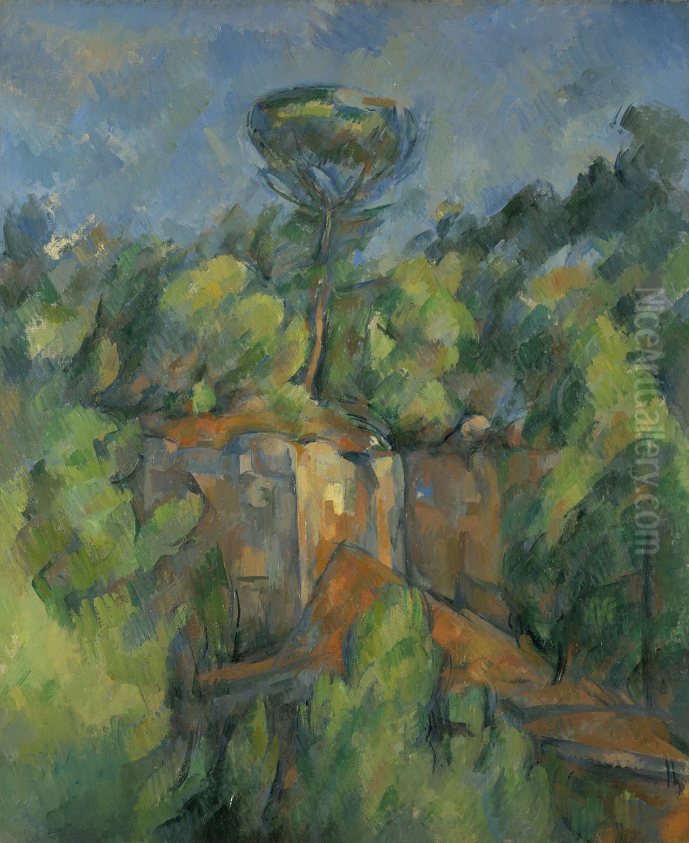 Bibemus Quarry Oil Painting by Paul Cezanne