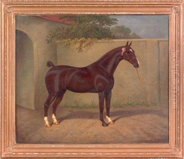 Horse Portrait Oil Painting by William Clark Of Greenock