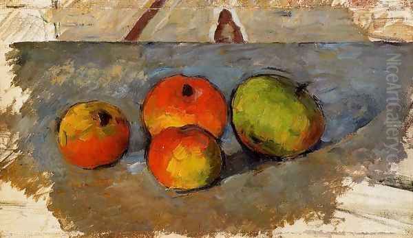 Four Apples Oil Painting by Paul Cezanne