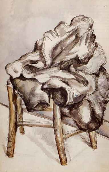 Jacket On A Chair Oil Painting by Paul Cezanne