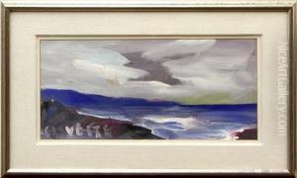Ocean Landscape Oil Painting by Merton Clivette