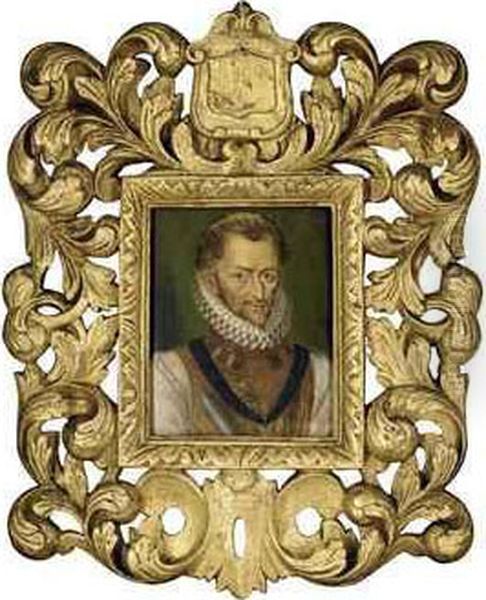 Portrait Of A Gentleman, 
Half-length, Traditionally Identified Ashenri De Lorraine, Duc De Guise,
 Called Le Balafre (1550-1588) Oil Painting by Francois Clouet