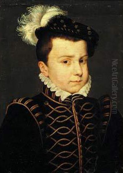 Portrait De Francois Hercules De
 France, Duc D'alencon (1554 - 1584), Quatrieme Fils De Henri Ii Et De 
Catherine De Medicis Oil Painting by Francois Clouet