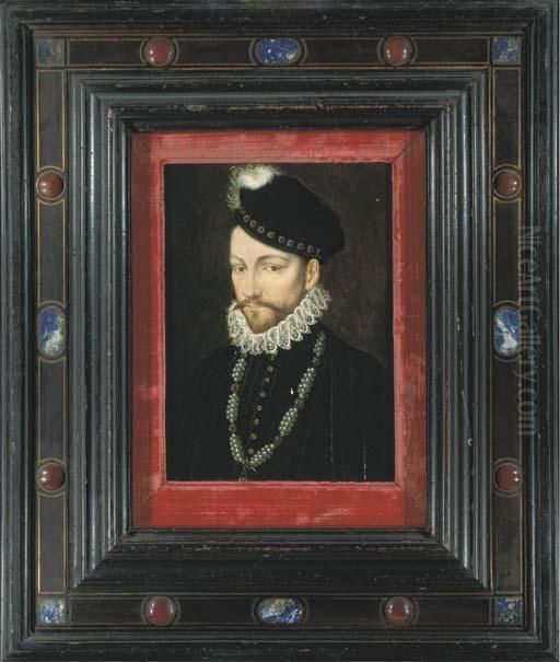 Portrait De Charles Ix, Roi De France Oil Painting by Francois Clouet