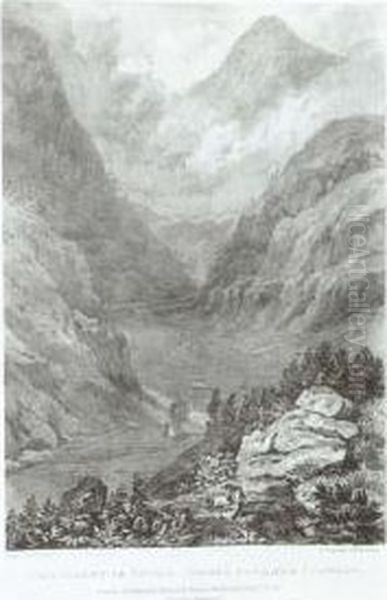 Views To Illustrate The Route Of The Simplon Oil Painting by Cockburn, James Pattison