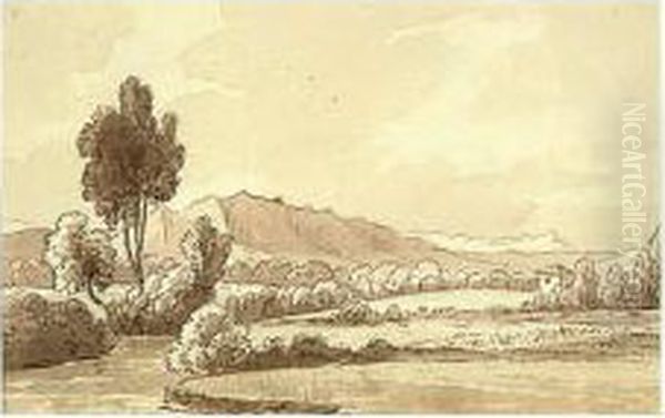 Italian Landscapes: Three Drawings Oil Painting by Cockburn, James Pattison