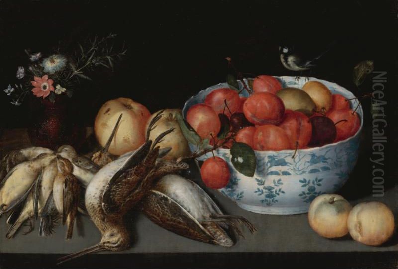 Still Life With Fruits And Game Oil Painting by Francesco Codino