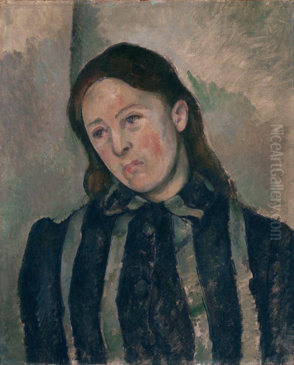 Portrait Of Madame Cezanne Oil Painting by Paul Cezanne