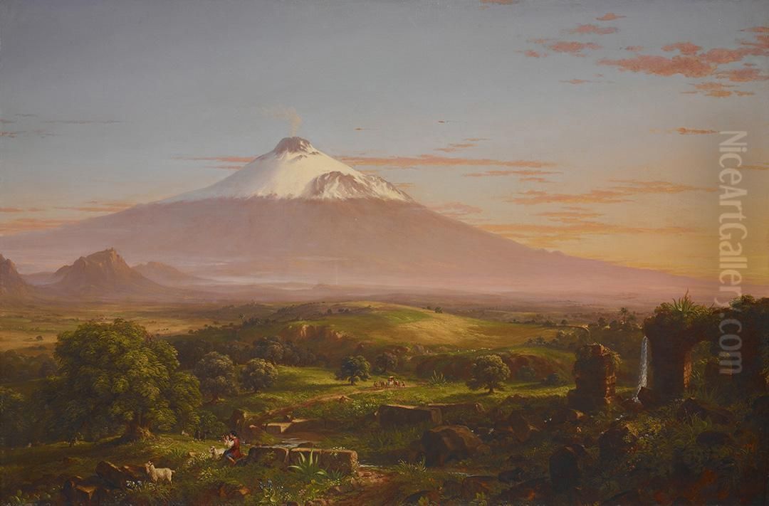 View Of Mount Etna Oil Painting by Thomas Cole